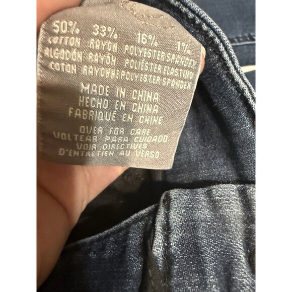 Melissa McCarthy Seven7 Stretch Capri Crop Jeans Slimming Dark Wash Casual 14 - Picture 9 of 9